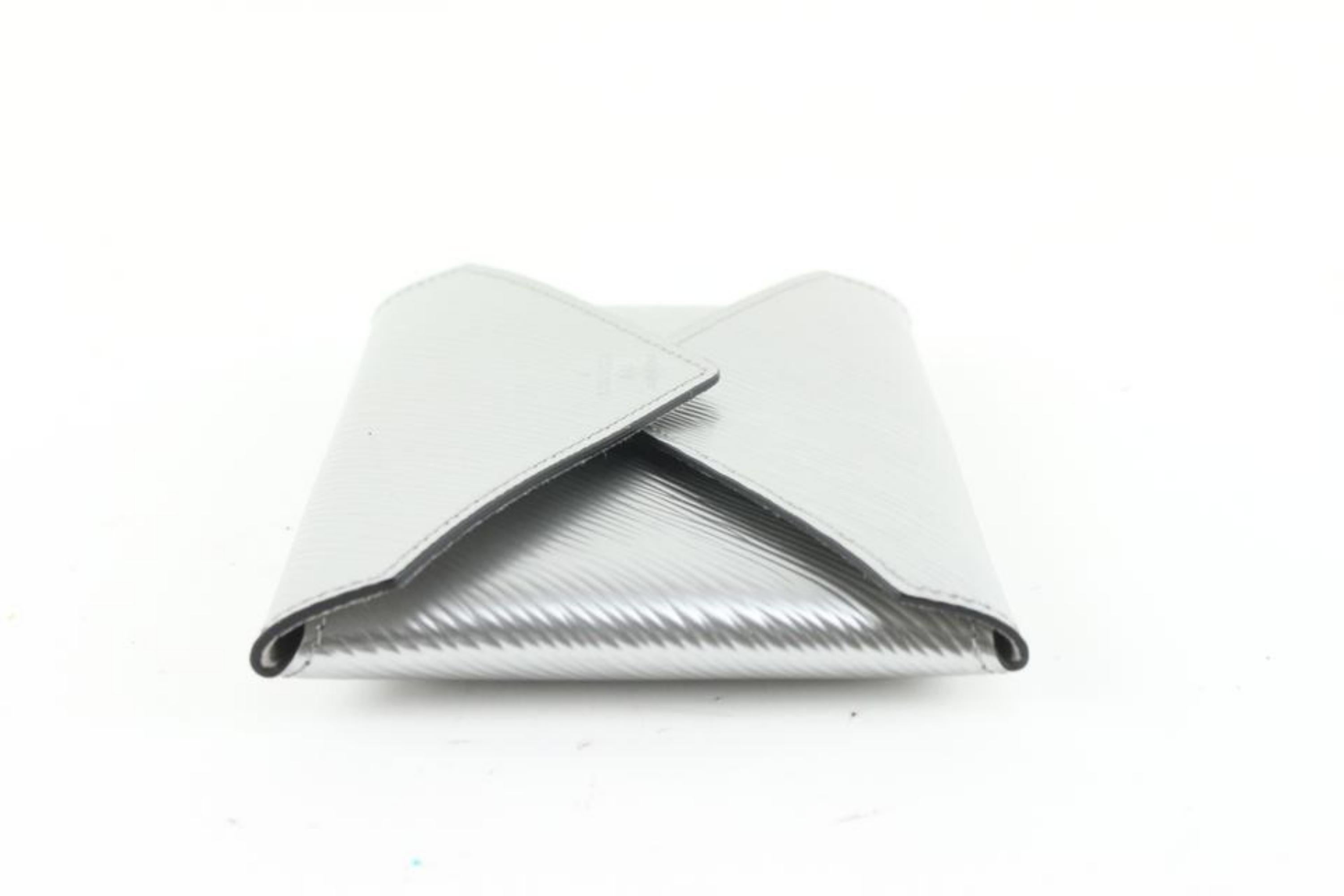 Louis Vuitton Silver Epi Leather Pochette Kirigami MM Clutch Envelope Pouch 2