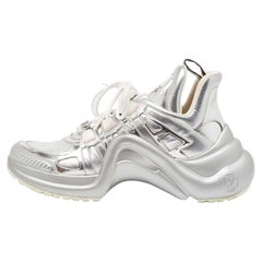 Louis Vuitton Silver Leather Archlight Sneakers Size 40