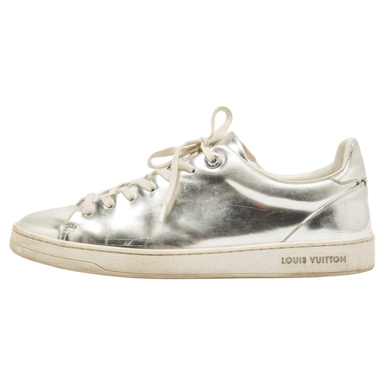 Louis Vuitton Mens 11 Virgil Abloh Tin Foil Silver Beige Tan Trainer Sneaker  at 1stDibs