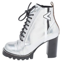 Louis Vuitton - Stivaletti con astronave in pelle argentata - misura 40