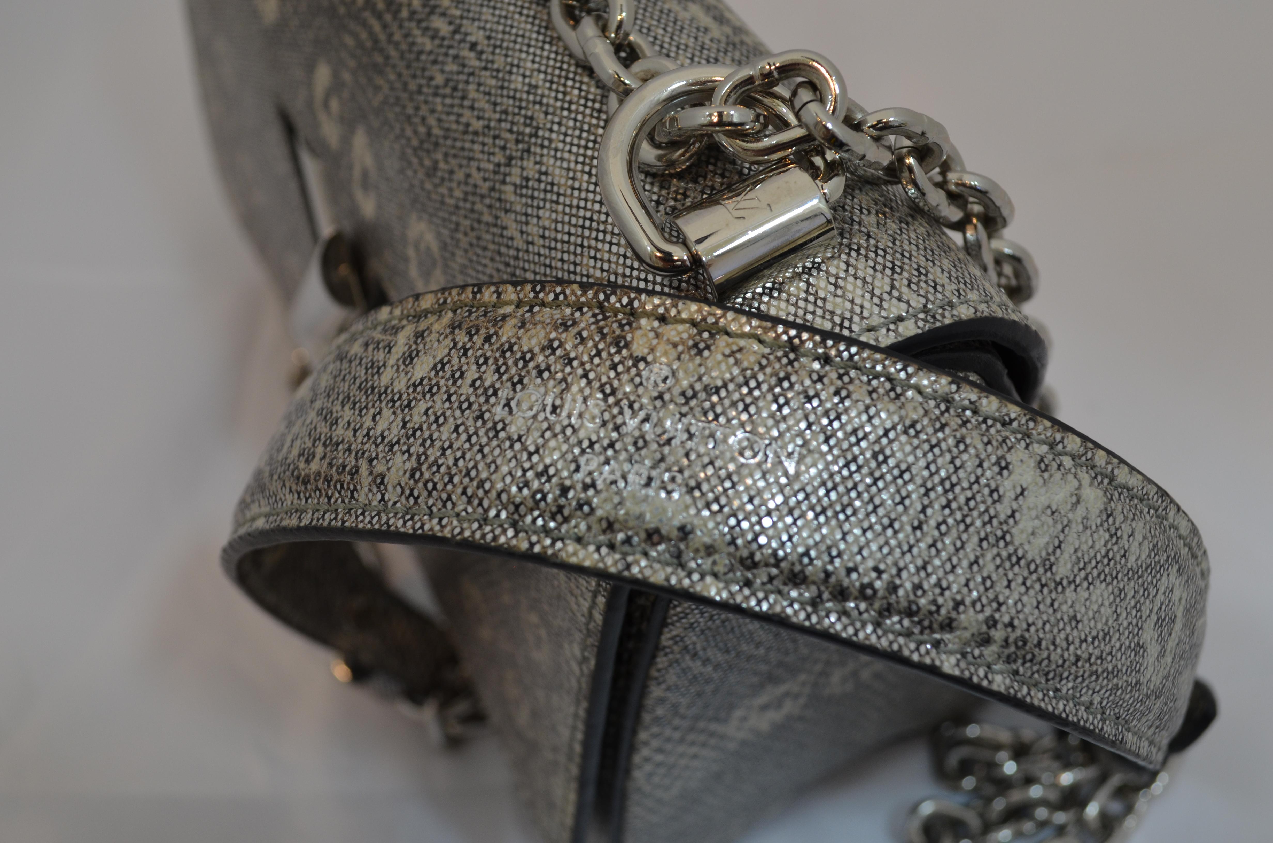 Louis Vuitton Silver Lizard Twist PM Handbag Limited Edition with Cites 4