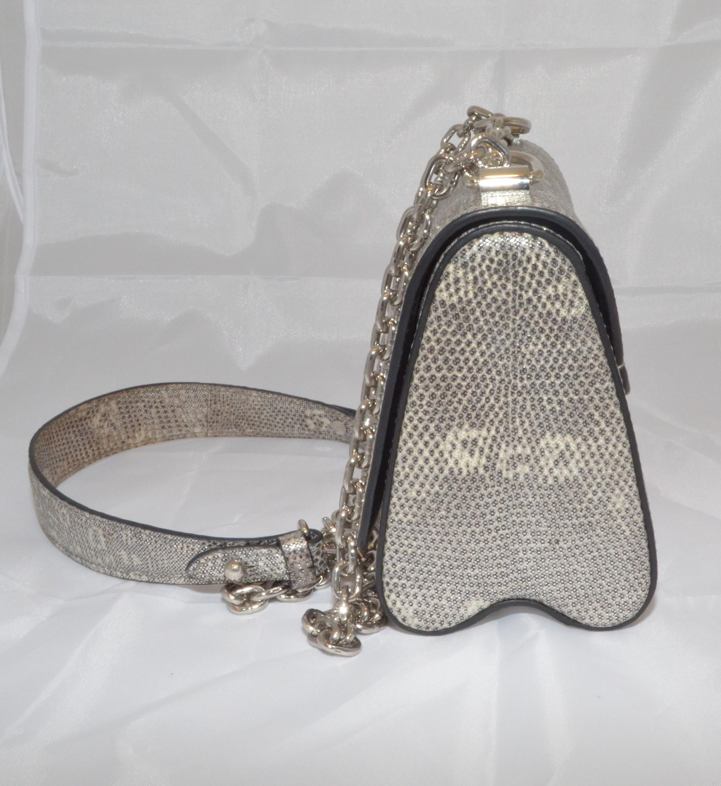 Women's Louis Vuitton Silver Lizard Twist PM Handbag Limited Edition with Cites