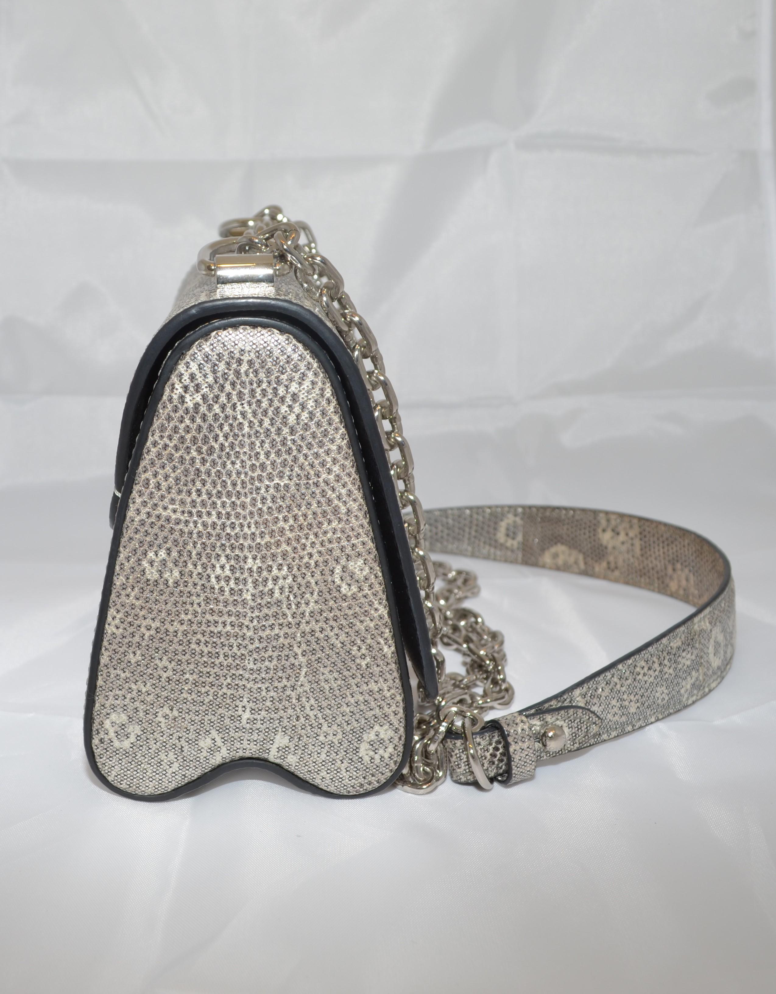 Louis Vuitton Silver Lizard Twist PM Handbag Limited Edition with Cites 1