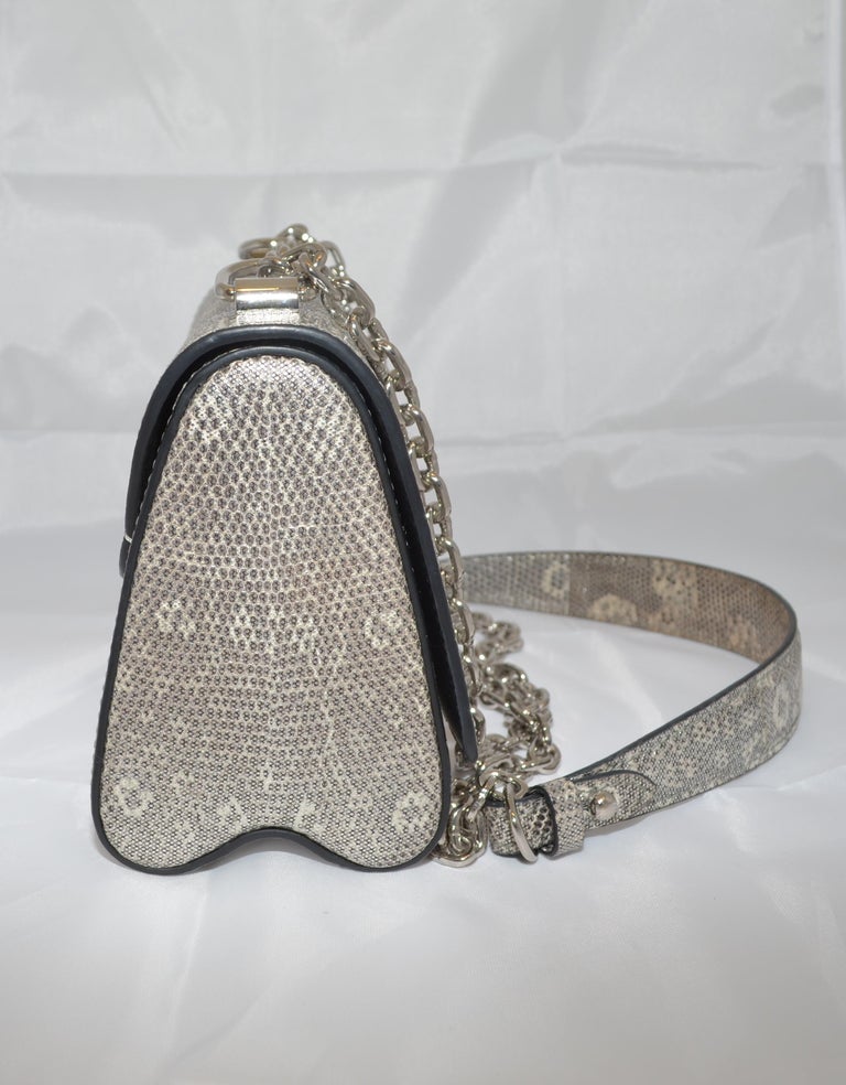 Louis Vuitton Ltd Edition Lizard and Crystal Trunk/Twist Lock Bag For Sale  at 1stDibs