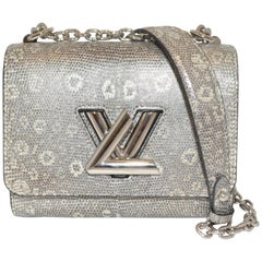 Louis Vuitton Silver Lizard Twist PM Handbag Limited Edition with Cites