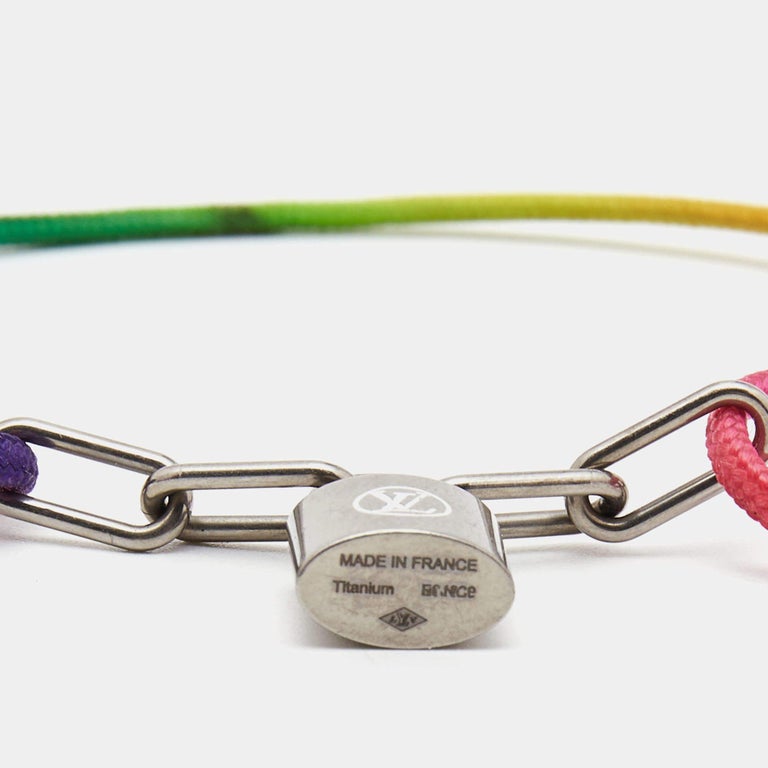 Louis Vuitton X Virgil Abloh Silver Lockit Bracelet Rainbow for Women