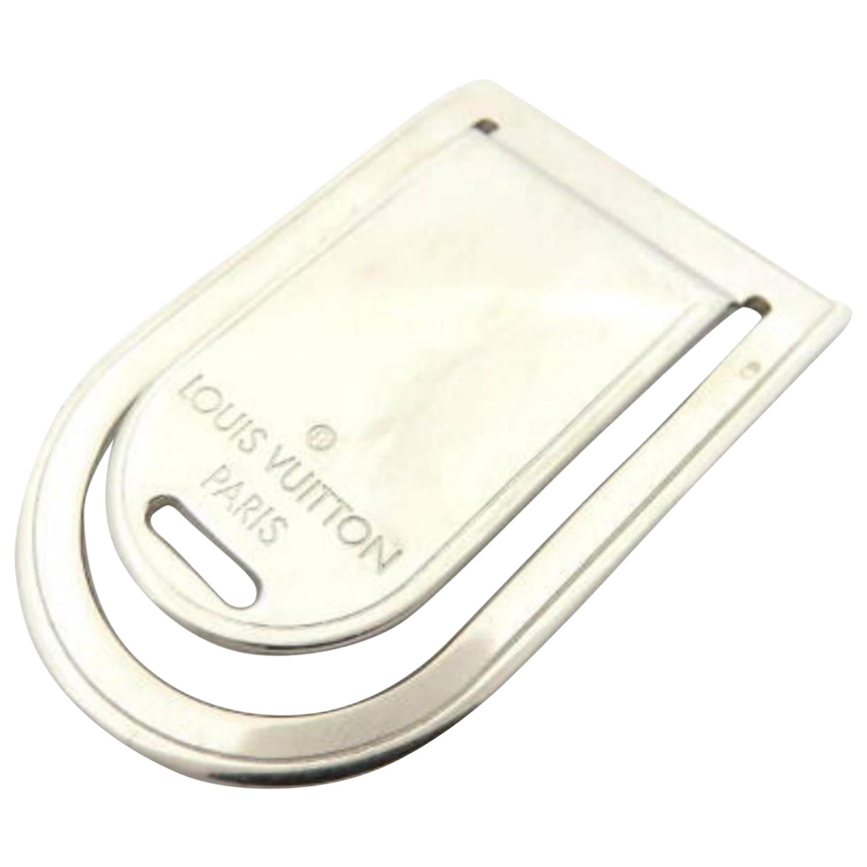 Louis Vuitton Silver Lv Logo Money Clip 225606 For Sale