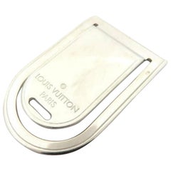 Louis Vuitton Silver Lv Logo Money Clip 225606