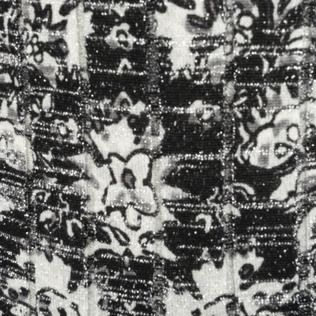 Louis Vuitton Silber Metallic Detail Kleid mit floralen roten Metallic-Schlüssellöchern S im Angebot 3