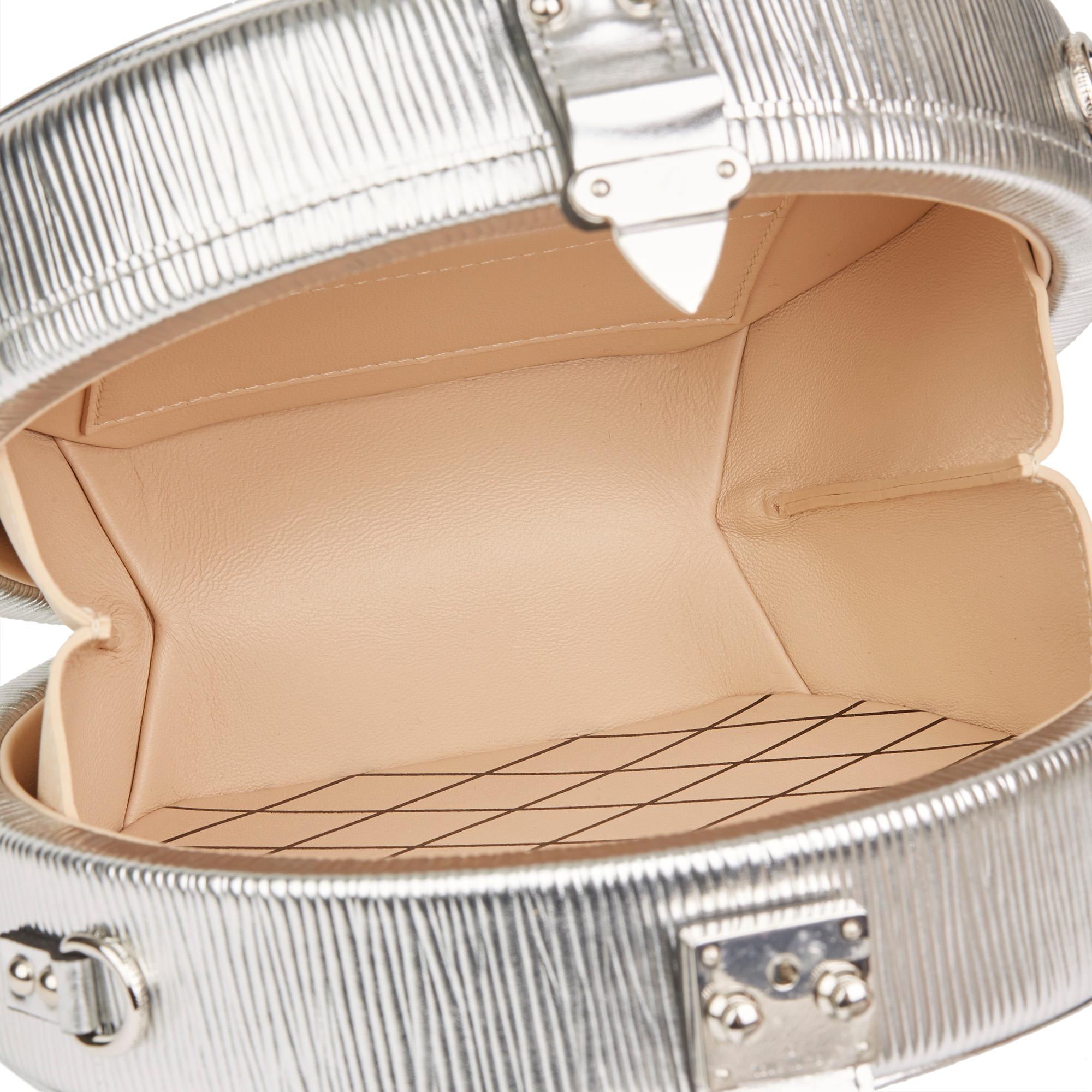 Louis Vuitton Silver Metallic Epi Leather Petite Boite Chapeau 2