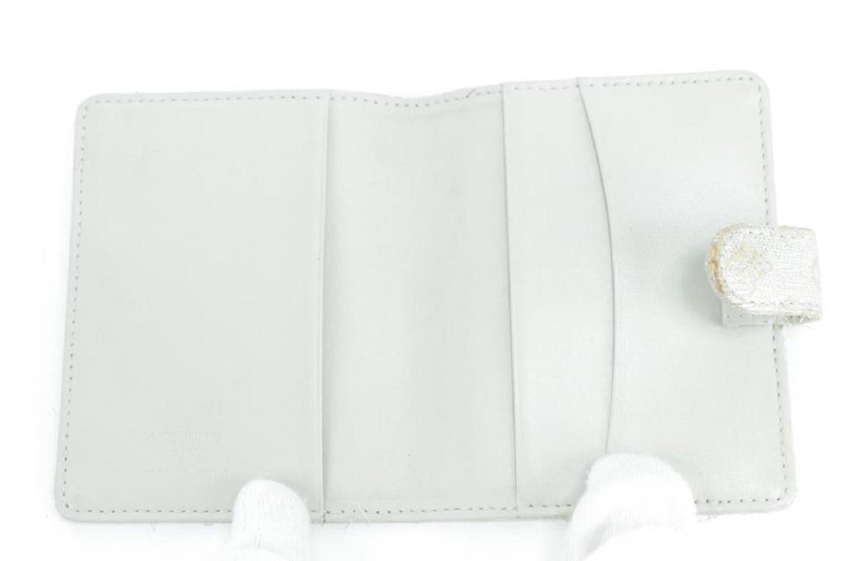 Women's Louis Vuitton Silver Mini Agenda Monogram Shine Day Planner 20lko122 Wallet