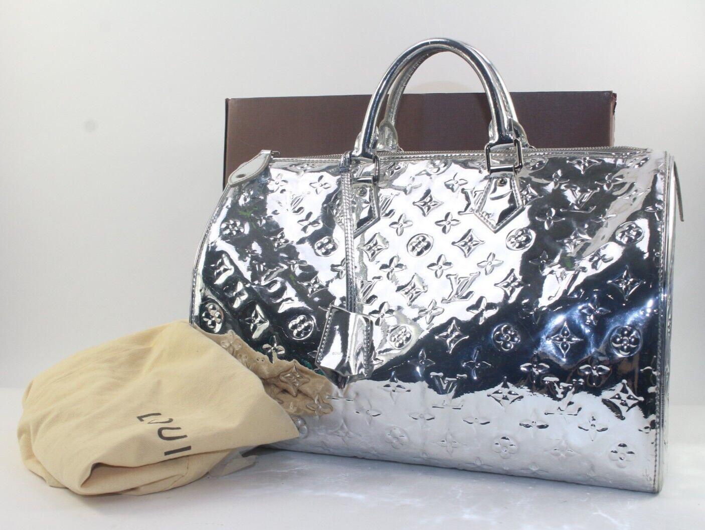 Louis Vuitton Silver Miroir Speedy 35 Monogram Vernis Limited 3LVS126K 6