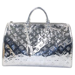 Louis Vuitton Silver Miroir Speedy 35 Monogram Vernis Limited 3LVS126K