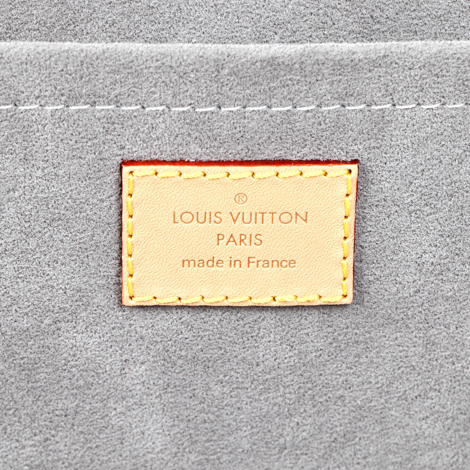 LOUIS VUITTON Silver Mirror Monogram Vinyl & Vachetta Leather Cotteville 40 3