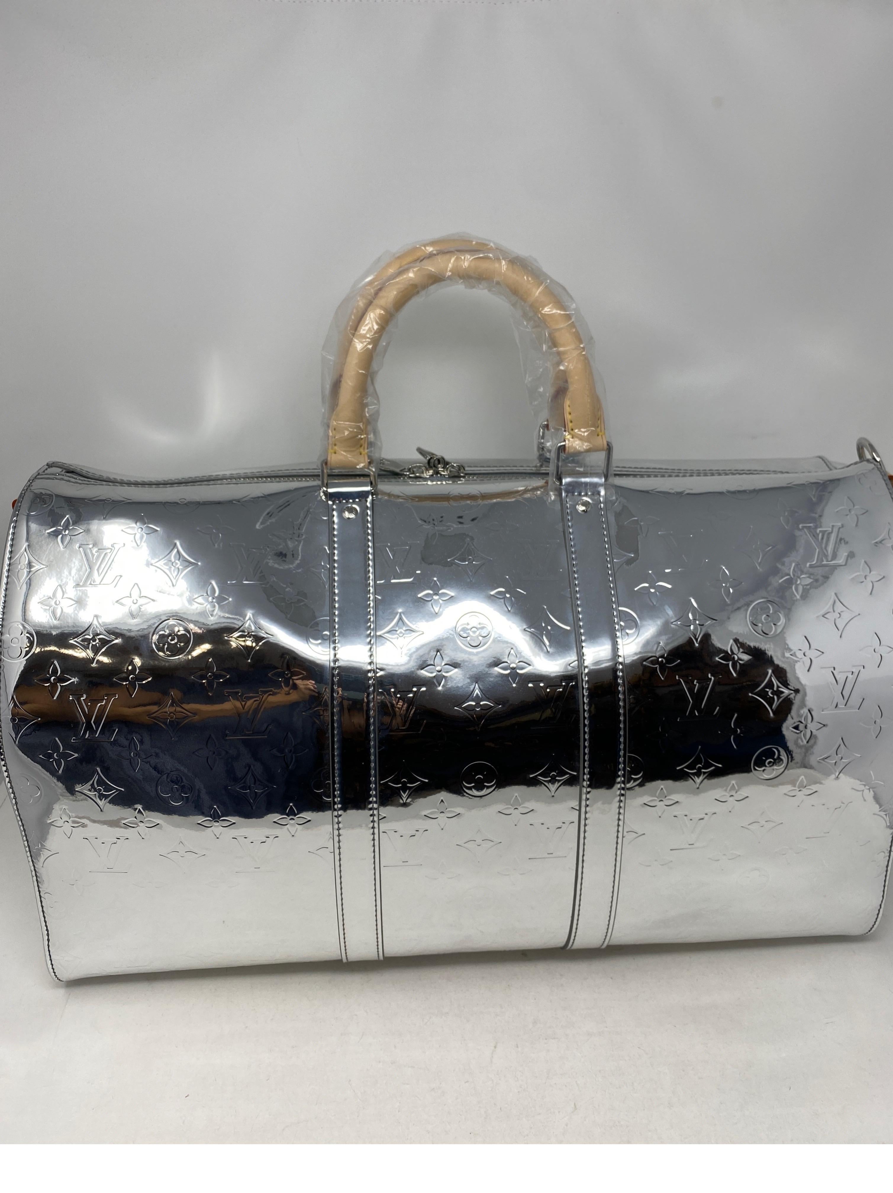 Louis Vuitton Silver Mirrored Virgil Abloh Bandouliere In New Condition In Athens, GA