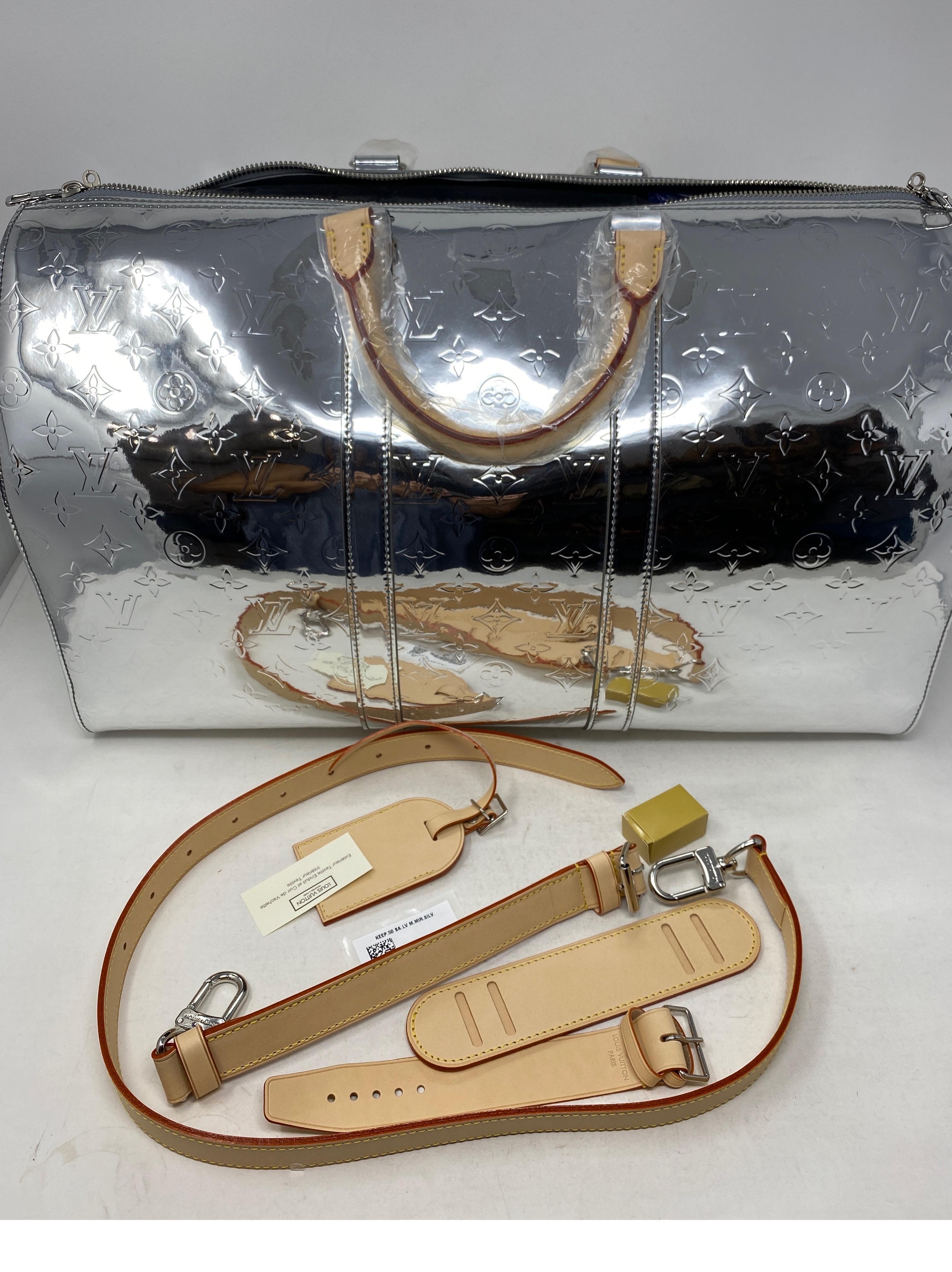 Women's or Men's Louis Vuitton Silver Mirrored Virgil Abloh Bandouliere