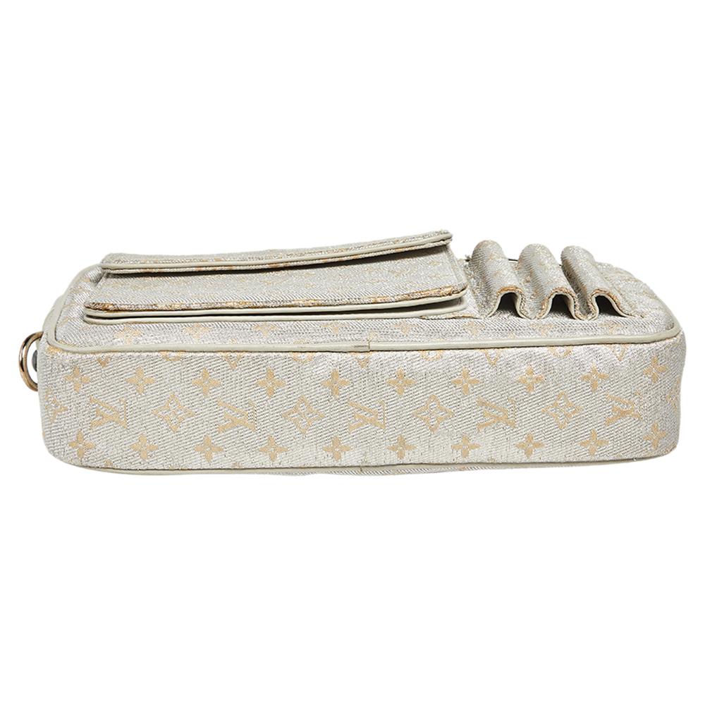 Louis Vuitton Silver Monogram Fabric Mini Lin Limited Edition Mckenna Bag 6