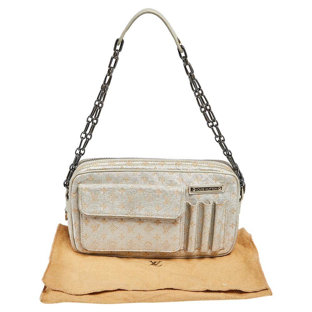 Women's Louis Vuitton Silver Monogram Fabric Mini Lin Limited Edition Mckenna Bag