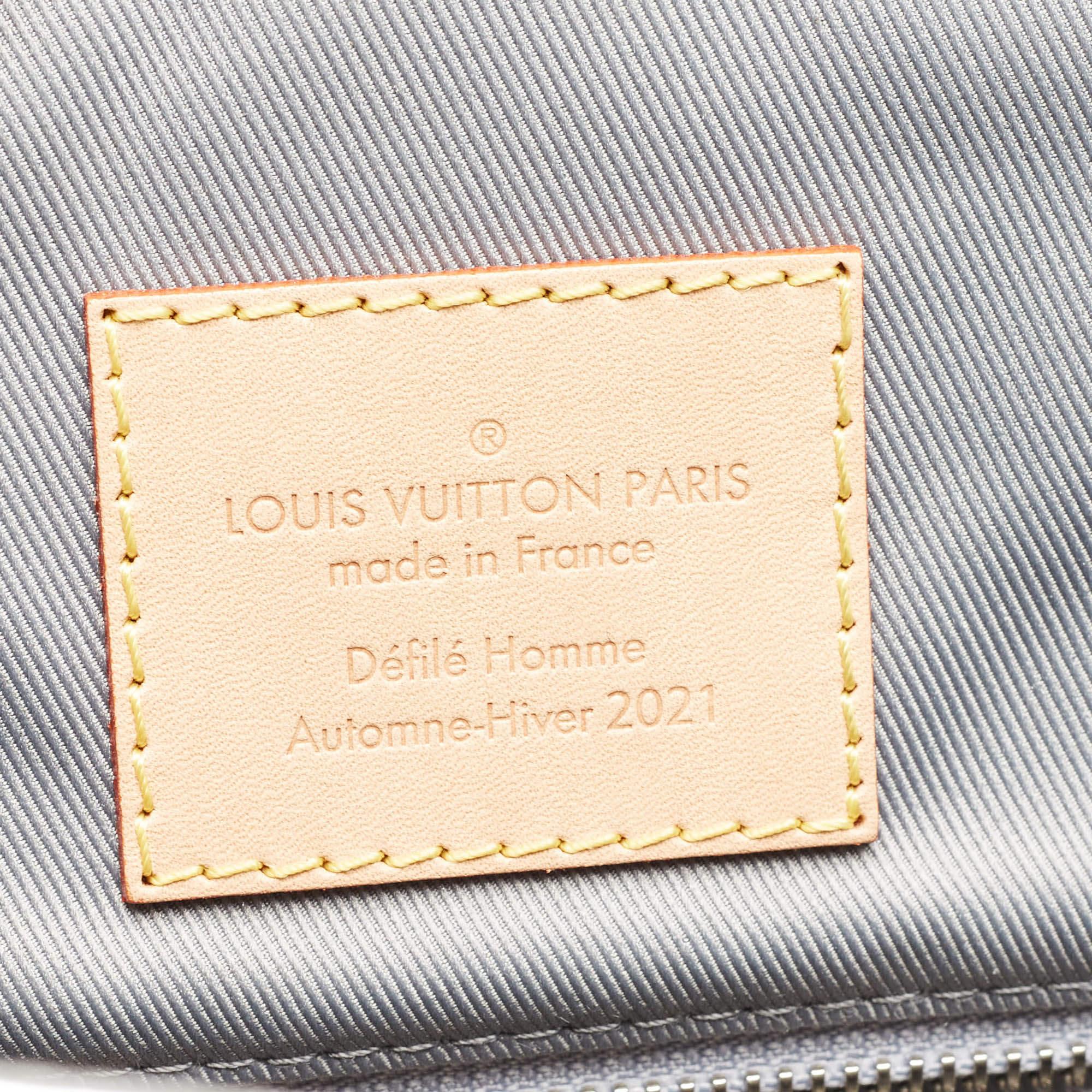 Louis Vuitton Silver Monogram Miroir Christopher MM Backpack For Sale 2