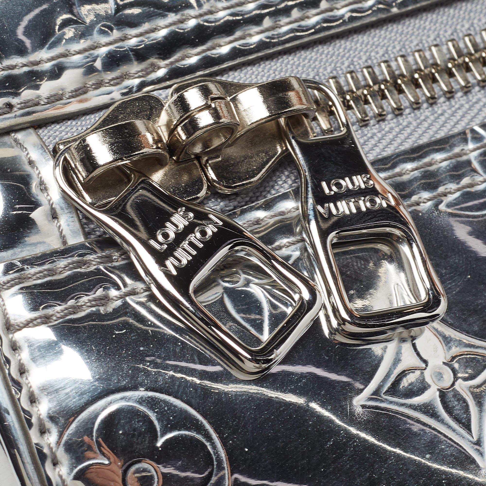 Louis Vuitton Silver Monogram Miroir Keepall Bandouliere 50 Bag 3