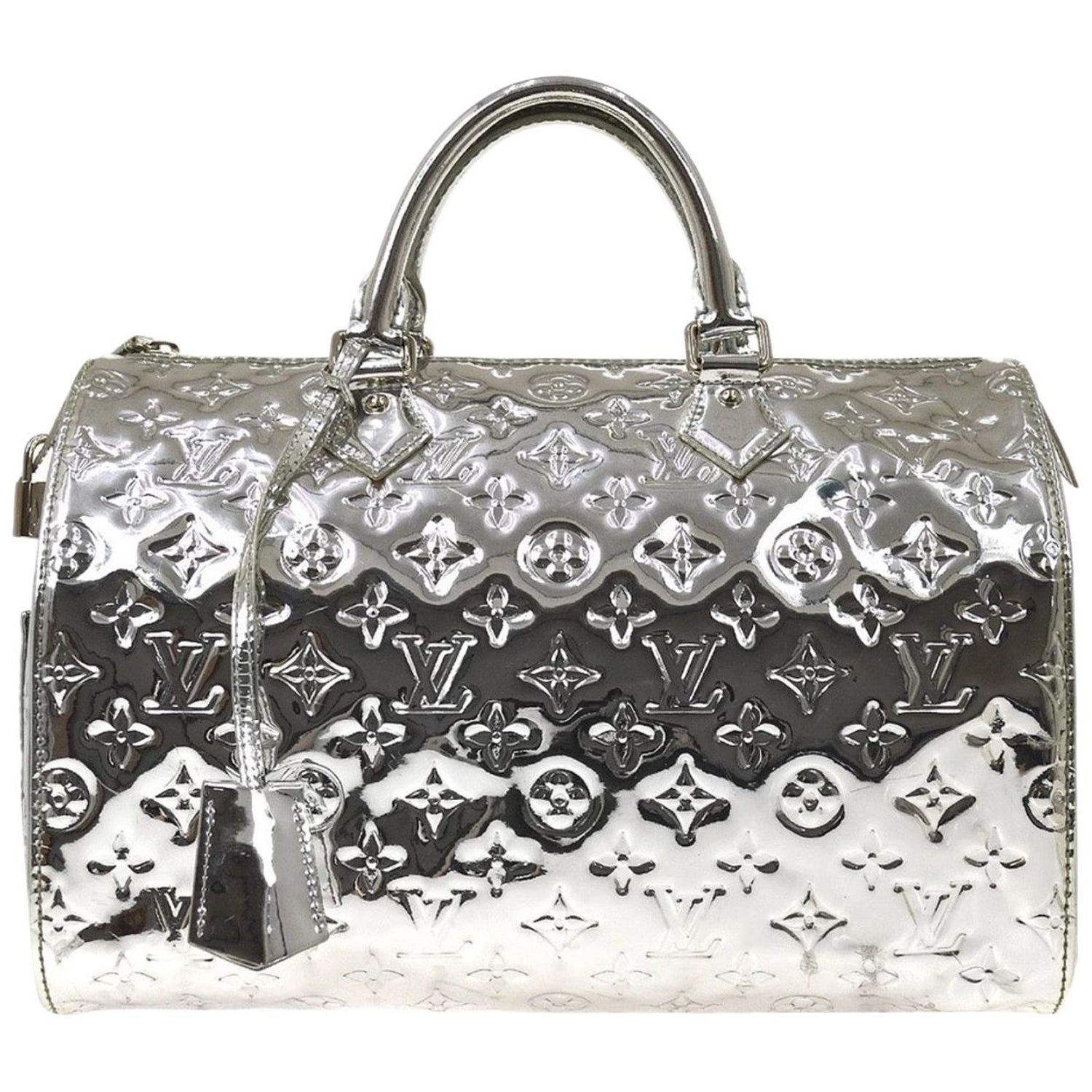 Louis Vuitton Limited Edition Silver Monogram Miroir Speedy 35 ○ Labellov ○  Buy and Sell Authentic Luxury