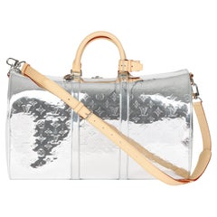 Louis Vuitton Virgil Abloh Silver Monogram Mirror Mirror Coated Canvas Slender Pocket Organizer, 2021 (Like New), Handbag