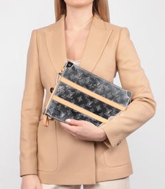 Louis Vuitton Silver Monogram Mirror Vinyl & Vachetta Leather Trunk Pouch