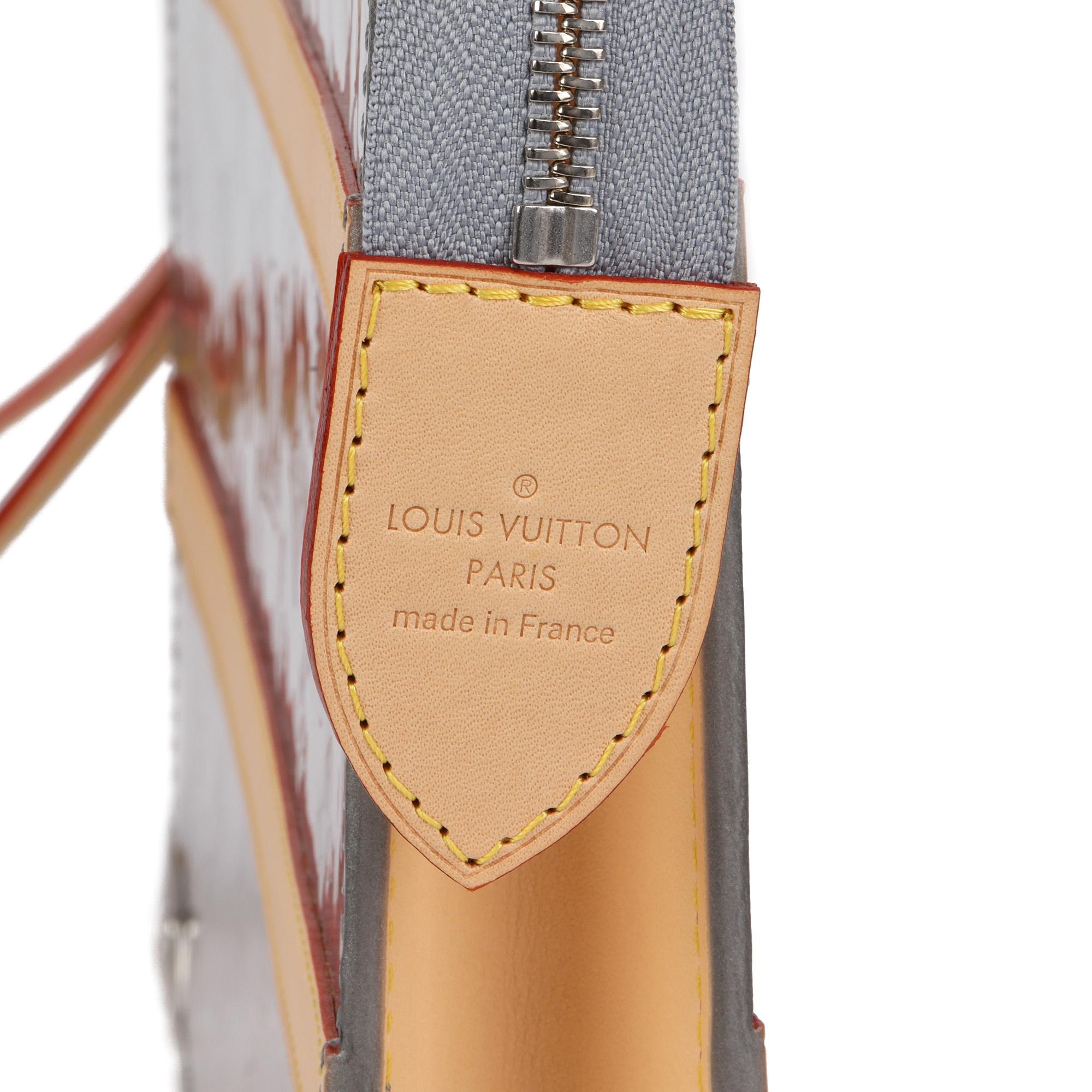 LOUIS VUITTON Borsa da baule in vinile con specchio e pelle vachetta con monogramma d'argento 1
