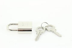 Louis Vuitton Silver Padlock and 2 Key Set Lock Cadena Keepall Graphite 58lz63s