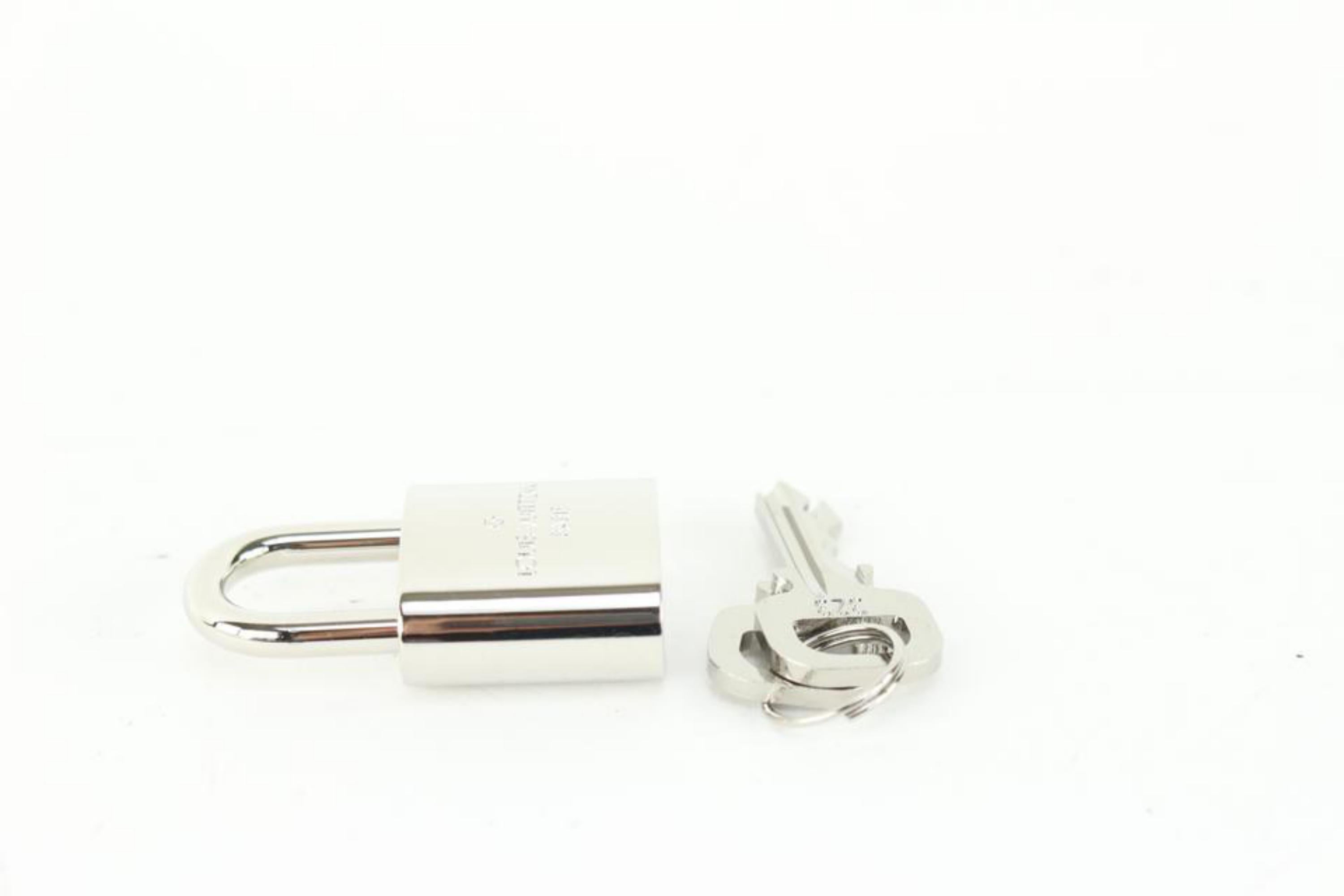 Louis Vuitton Silver Padlock and 2 Key Set Lock Cadena Keepall Graphite 58lz63s 1