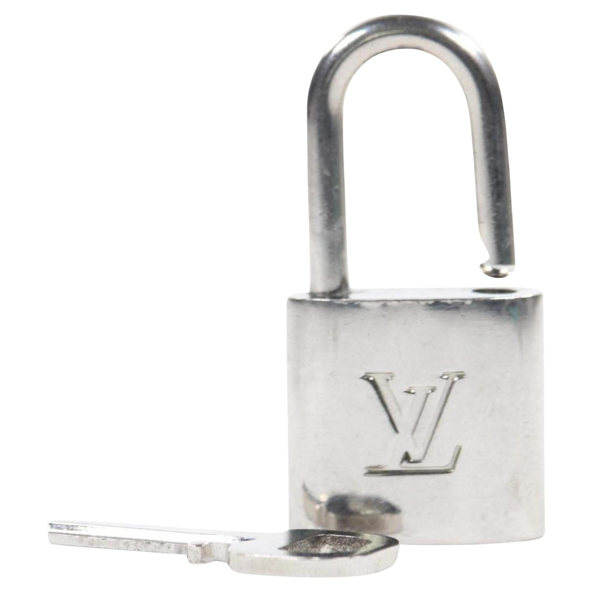 Silbernes Padlock- und Schlüsselanhänger Cadena 12LV1104 von Louis Vuitton