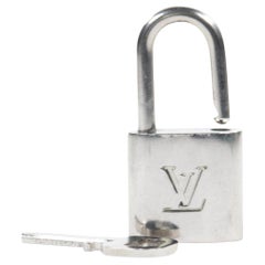 Silbernes Padlock- und Schlüsselanhänger Cadena 12LV1104 von Louis Vuitton