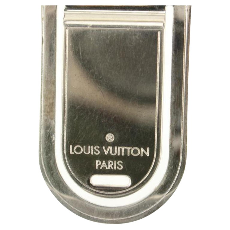 LOUIS VUITTON LV Initiales Tie Clip Silver Metal