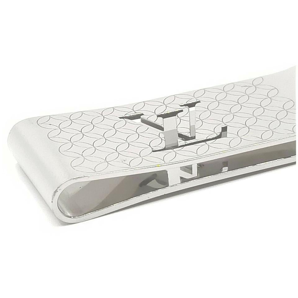 Louis Vuitton Silver Pans Vie-Champs Elysees Money Clip Cash Bill Fold 861671 5