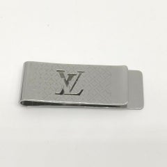 Louis Vuitton Silver Pans Vie-Champs Elysees Money Clip Cash Bill Fold 861671