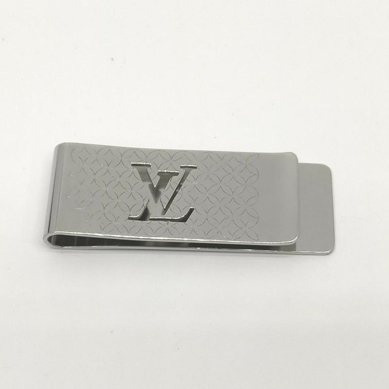 Louis Vuitton Silver Steel Metal Champs Elysees Money Clip