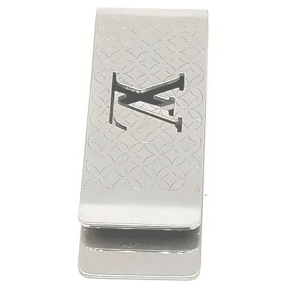 Louis Vuitton Silver Pans Vie-Champs Elysees Money Clip Cash Bill Fold 861671 2