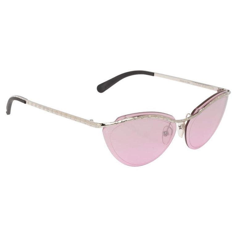Louis Vuitton LV Rise Round Sunglasses Light Pink Acetate. Size W