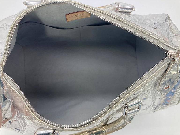 Louis Vuitton Silver Mirror Speedy 35 For Sale 5
