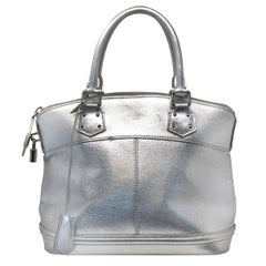 Louis Vuitton Silver Suhali Lockit PM Satchel Handbag