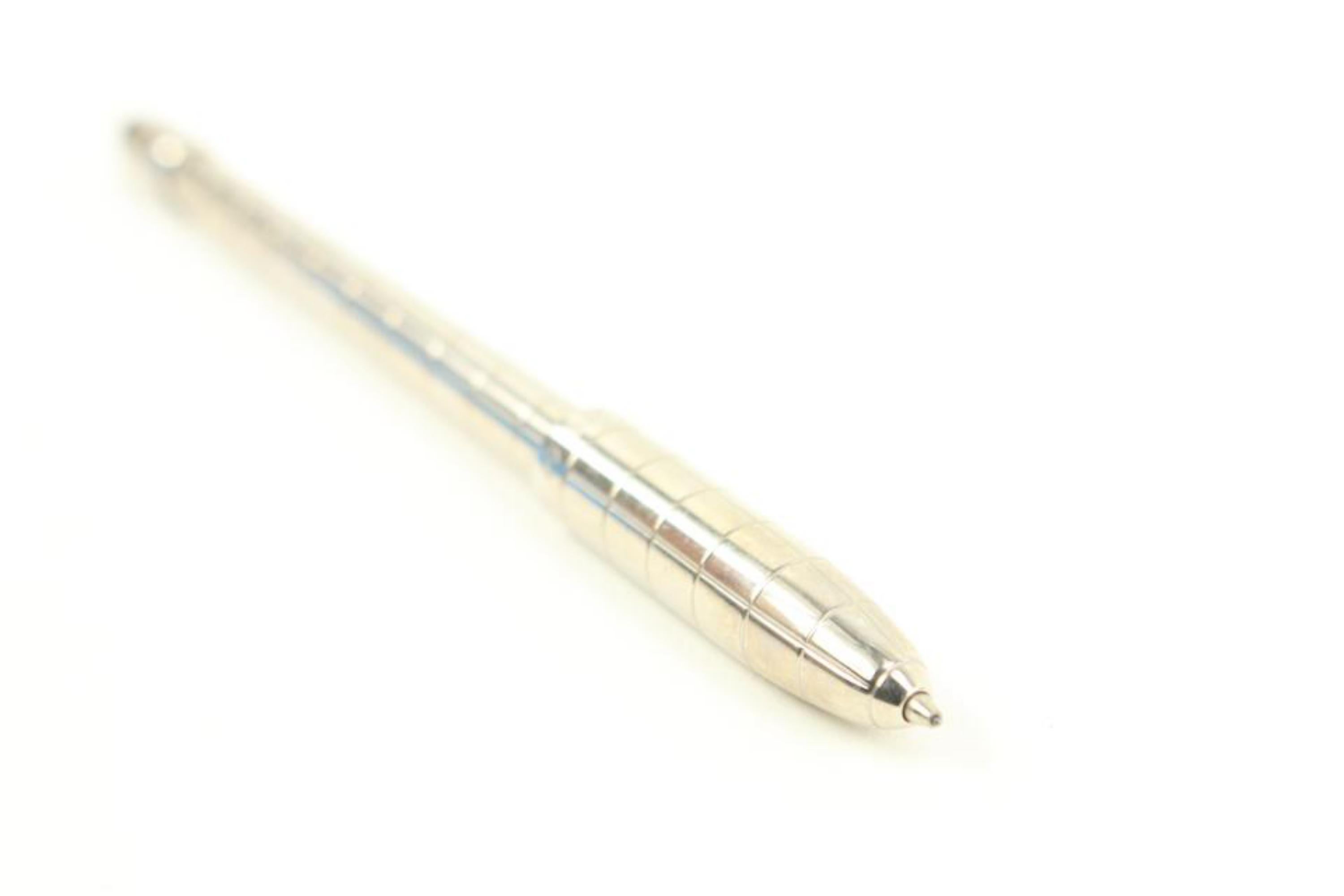 Women's or Men's Louis Vuitton Silver Tone Ball Point Stylo Mechanical Pencil for  Agenda  1L622a