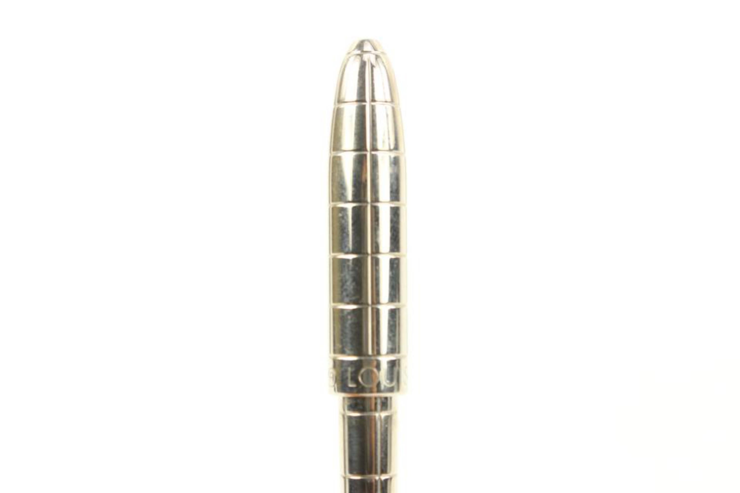 Louis Vuitton Silver Tone Ball Point Stylo Mechanical Pencil for  Agenda  1L622a 2
