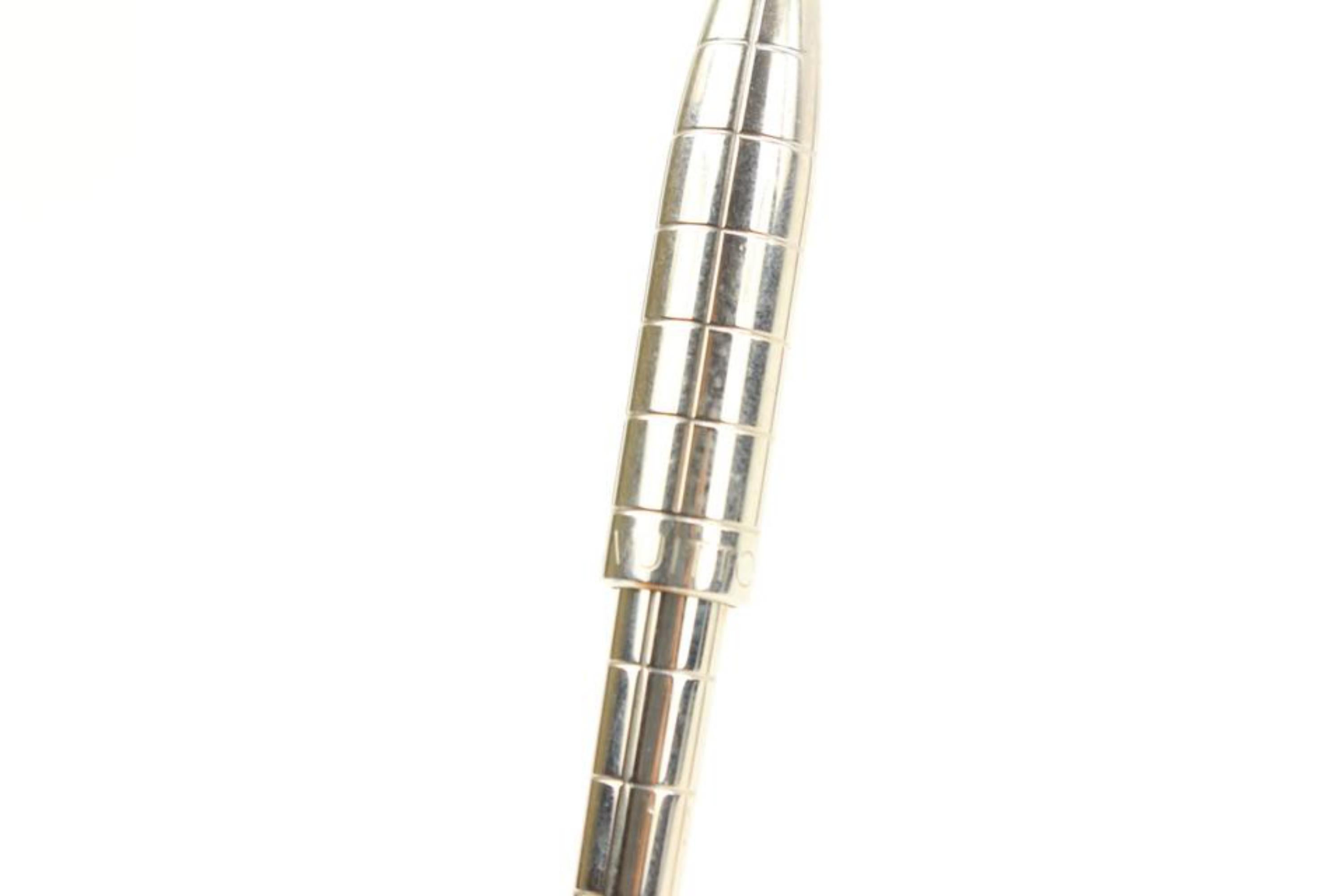 Louis Vuitton Silver Tone Ball Point Stylo Pen gret for Agenda  s214lv86 2