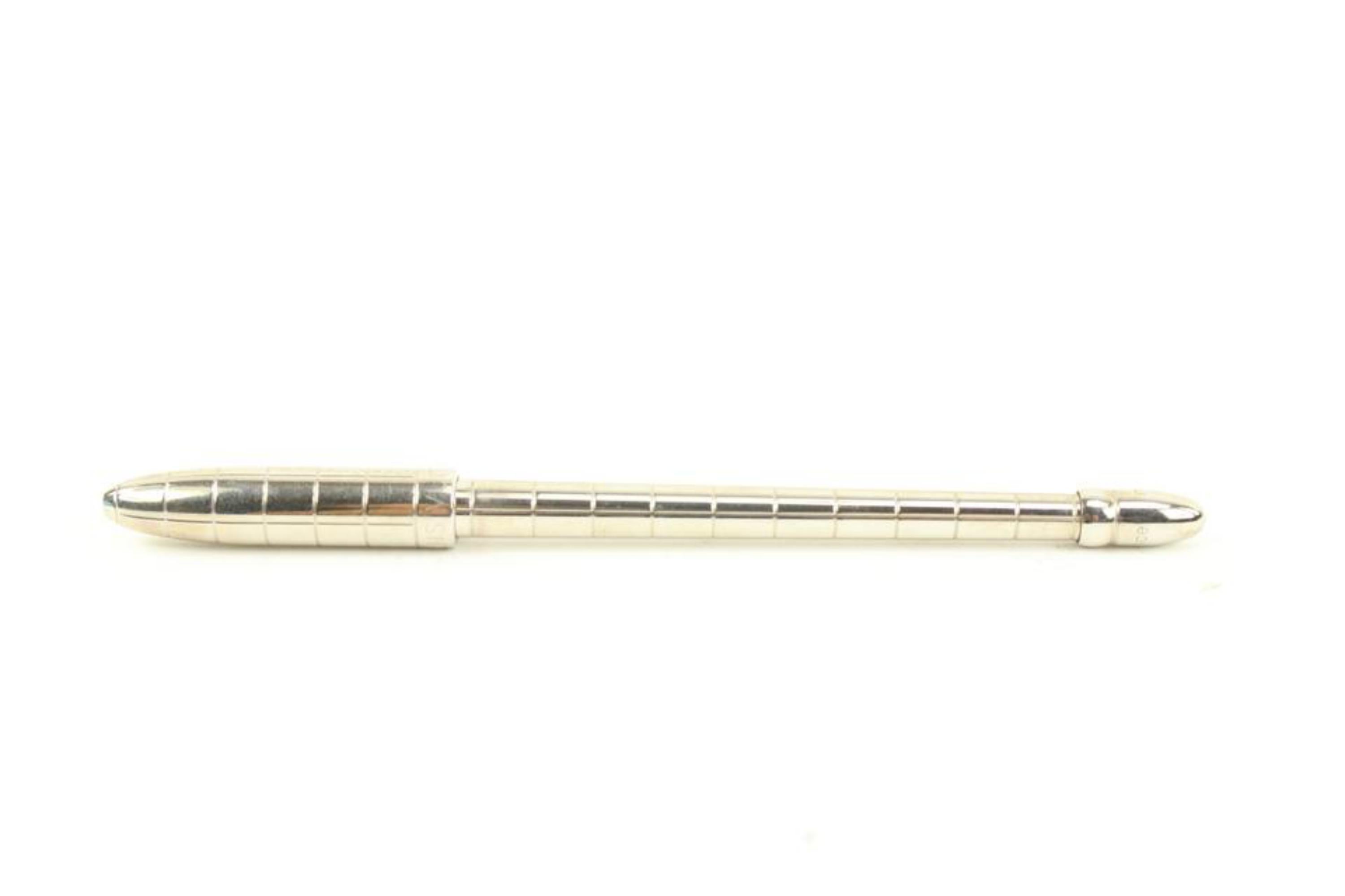 Louis Vuitton Silver Tone Ball Point Stylo Pen gret for Agenda  s214lv86 1