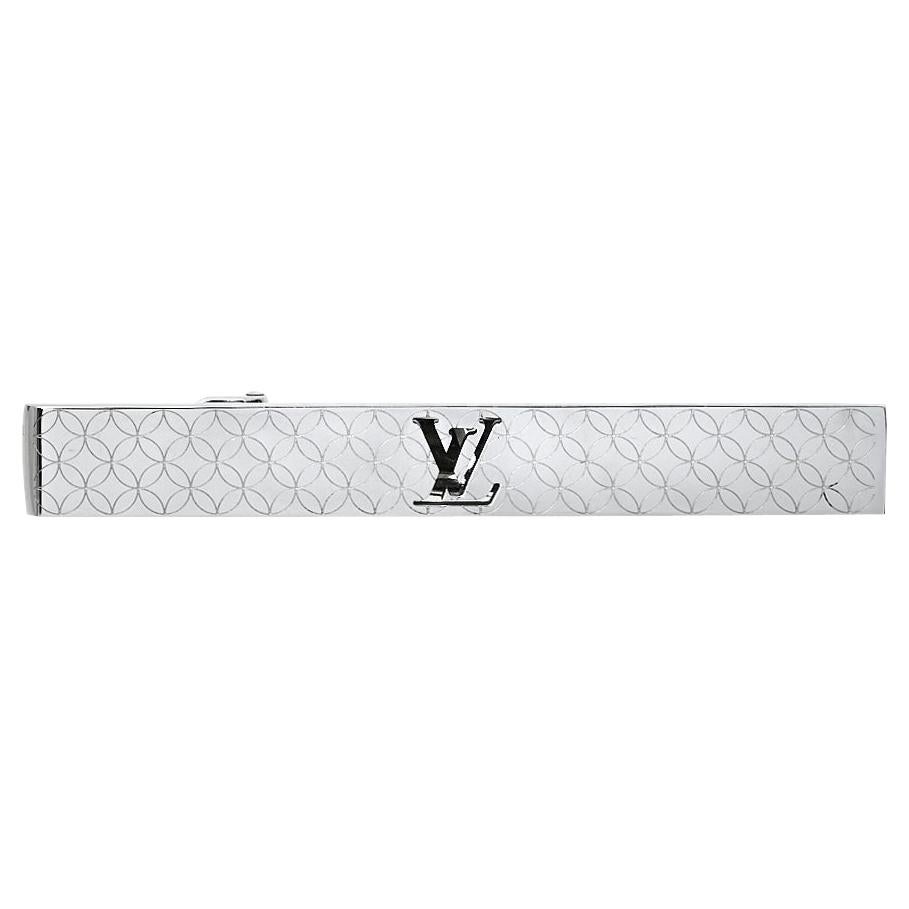 Louis Vuitton Silver Tone Champs Elysees Monogram Engraved Tie Pin at ...