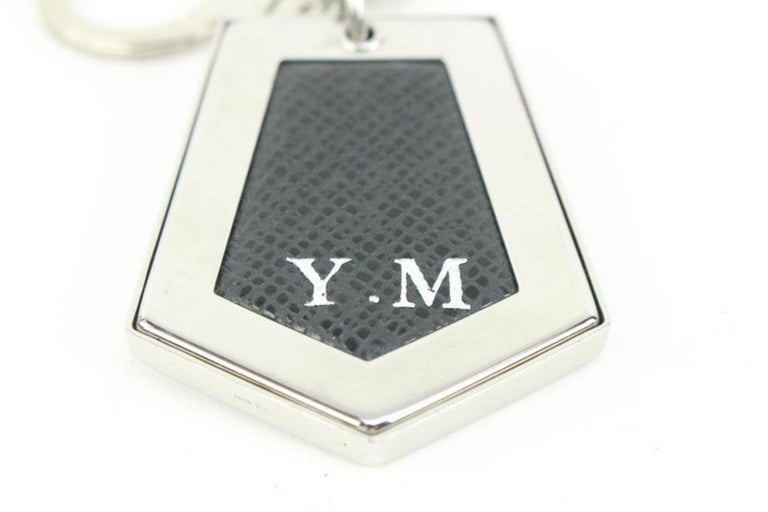 Louis Vuitton Silver x Black Taiga Keychain Bag Charm Pendant 45lz421s For  Sale at 1stDibs
