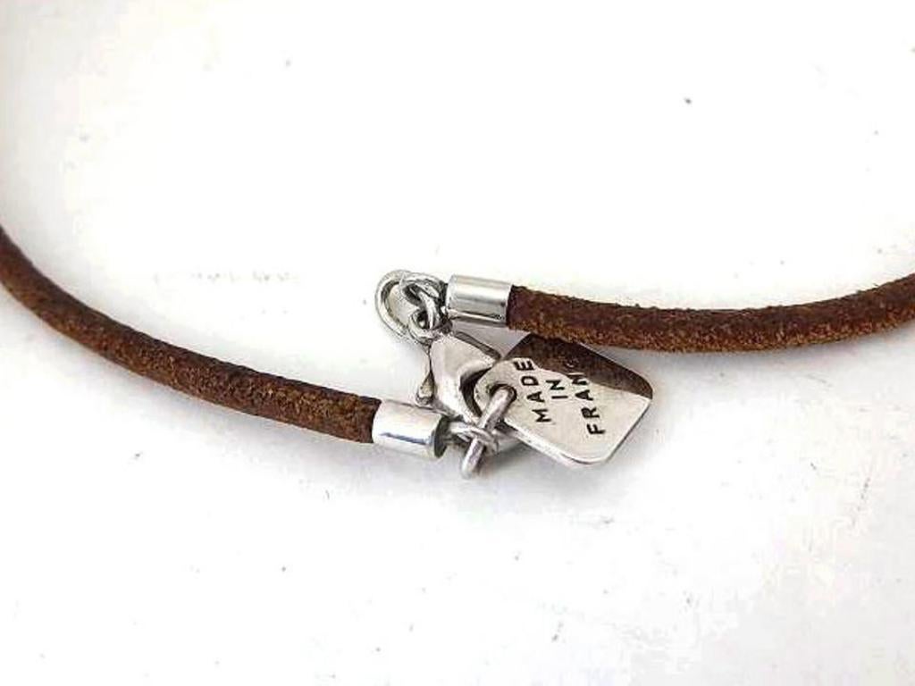 Louis Vuitton Silver X Brown Dolphin Charm 02138360 Necklace For Sale 2