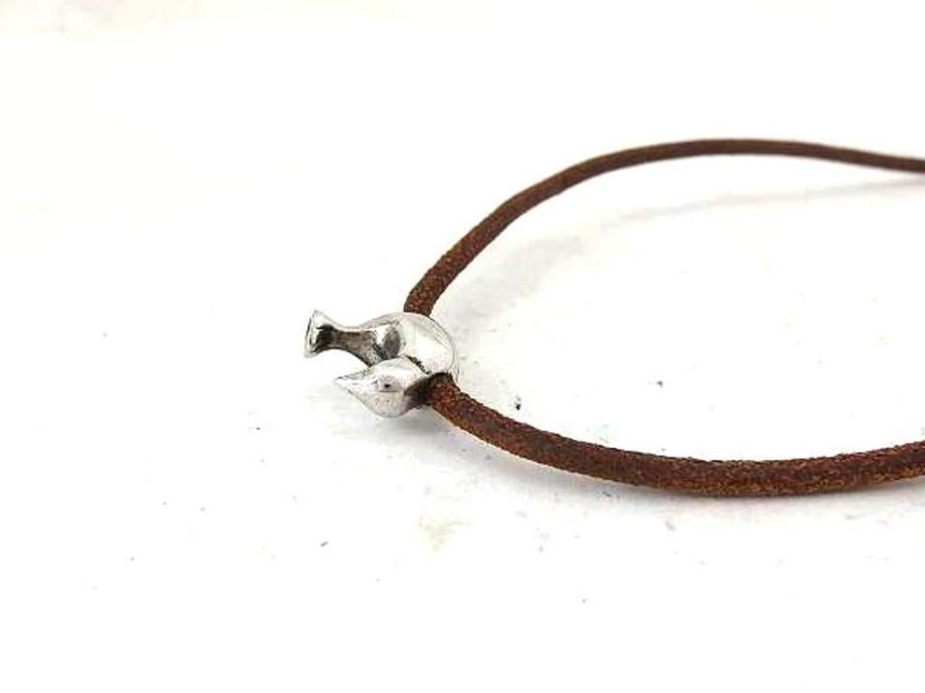Louis Vuitton Silver X Brown Dolphin Charm 02138360 Necklace For Sale 4