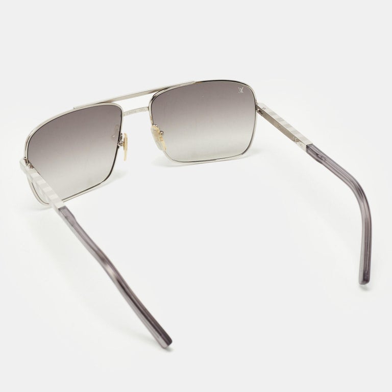 LOUIS VUITTON Damier Attitude Sunglasses Z0260U Gray Gradation Men