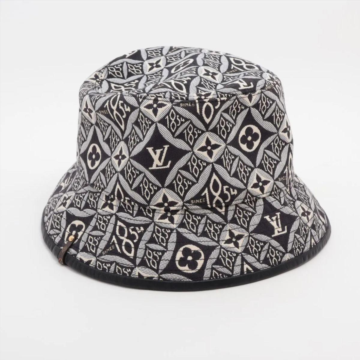 Louis Vuitton Seit 1854 Jacquard Bob Eimer Hut Schwarz im Zustand „Gut“ im Angebot in Humacao, PR